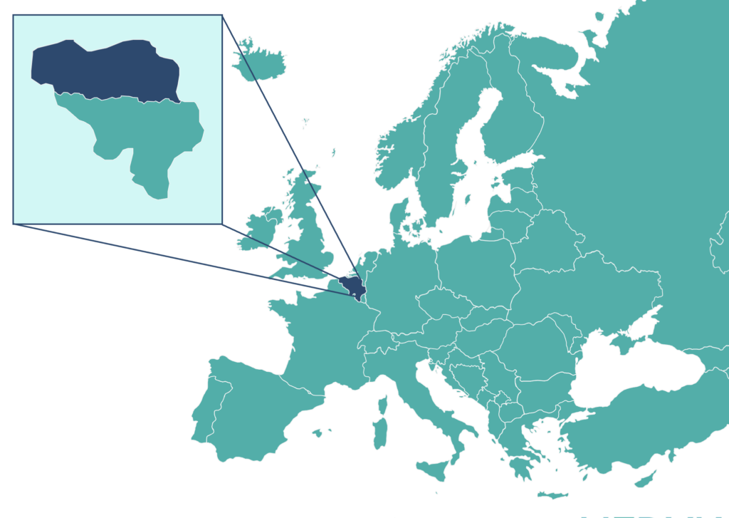 Flanders, Belgium map